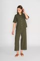 VASSALLI SHORT SLEEVE BUTTON UP SHIRT WITH SLEEVE TRIM