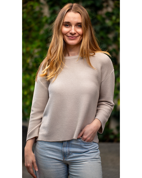 COUNTRY LIANE MULTISTRIPE PLAIN JUMPER