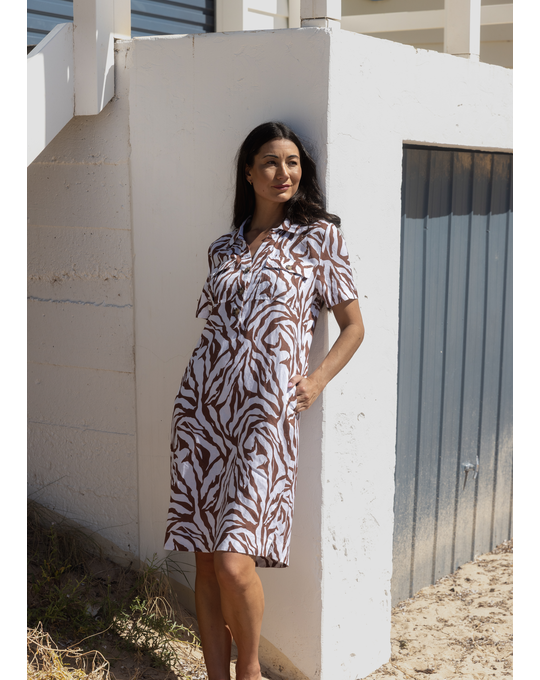 JUMP ZEBRA MONO DRESS