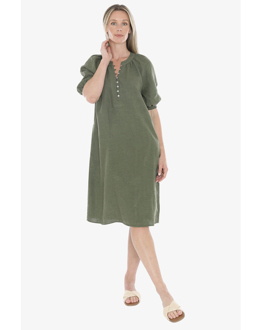JUMP BUTTON NECK DRESS