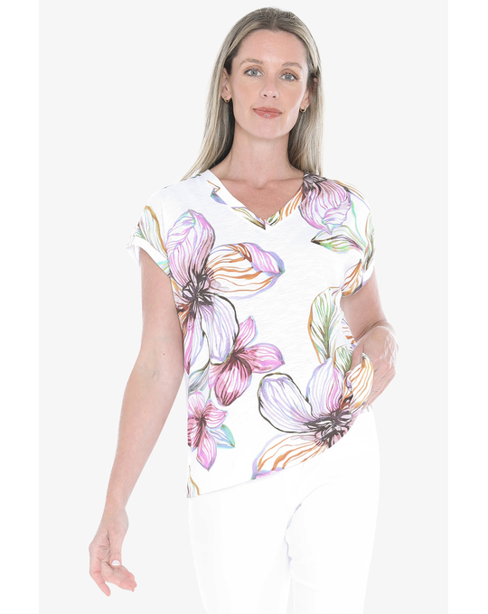 JUMP FLORALINE TEE