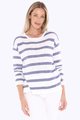 JUMP STRIPE SLUB PULLOVER