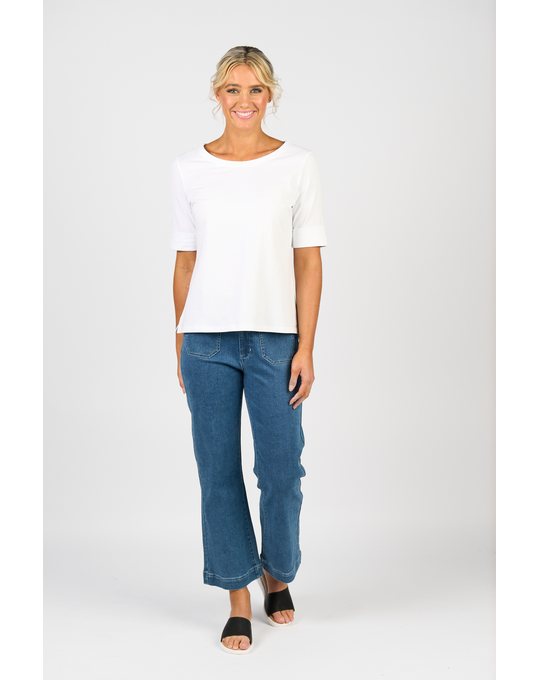VASSALLI BOAT NECK TOP