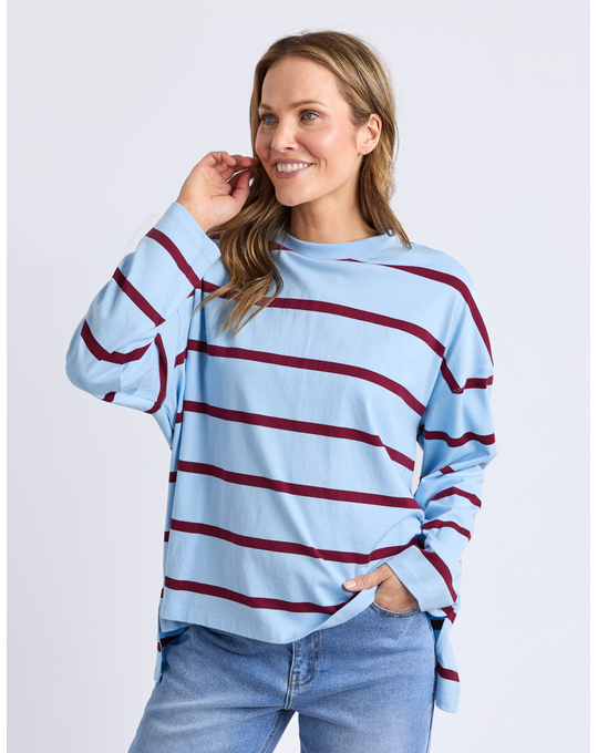 ELM CALLIE STRIPE L/S TEE