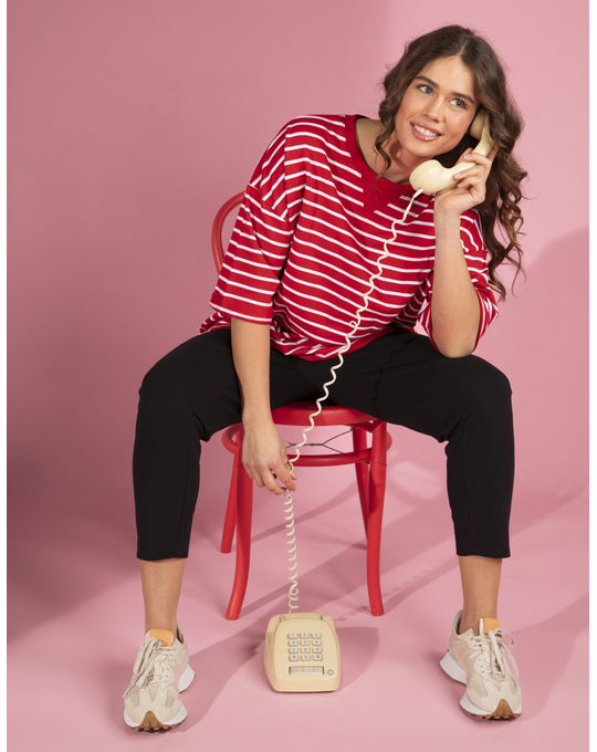 ELM VALENTINA STRIPE SWEAT