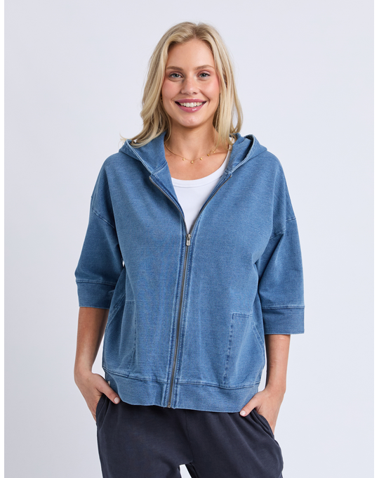 ELM TESSA DENIM LOOK HOODIE