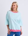 ELM MAZIE STRIPE RINGER SWEAT