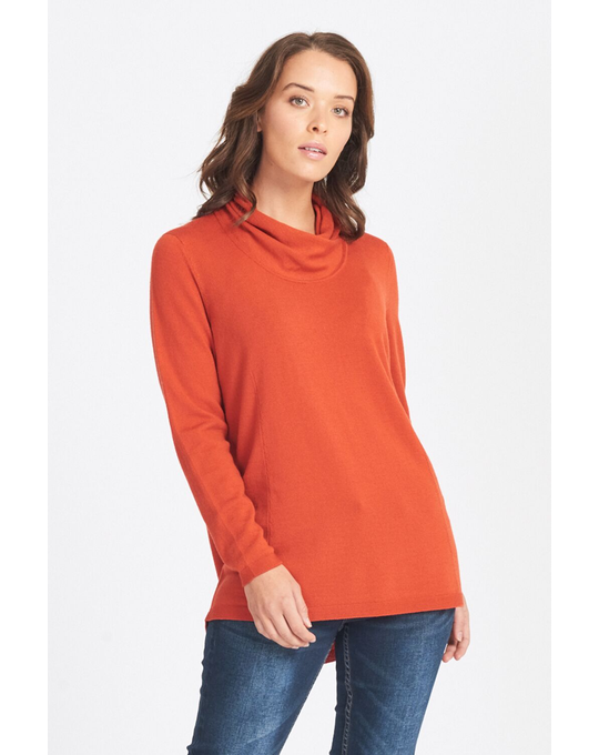 OPTIMUM RELAXED FIT WRAP NECK JUMPER