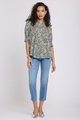NYDJ S/S PLEATED PEASANT BLOUSE