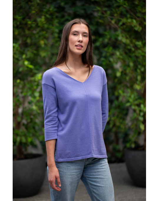 COUNTRY LAINE 3/4 SLEEVE REVERSIBLE SWEATER
