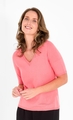 ROYAL MERINO SUMMER SHORT SLEEVE V NECK TOP