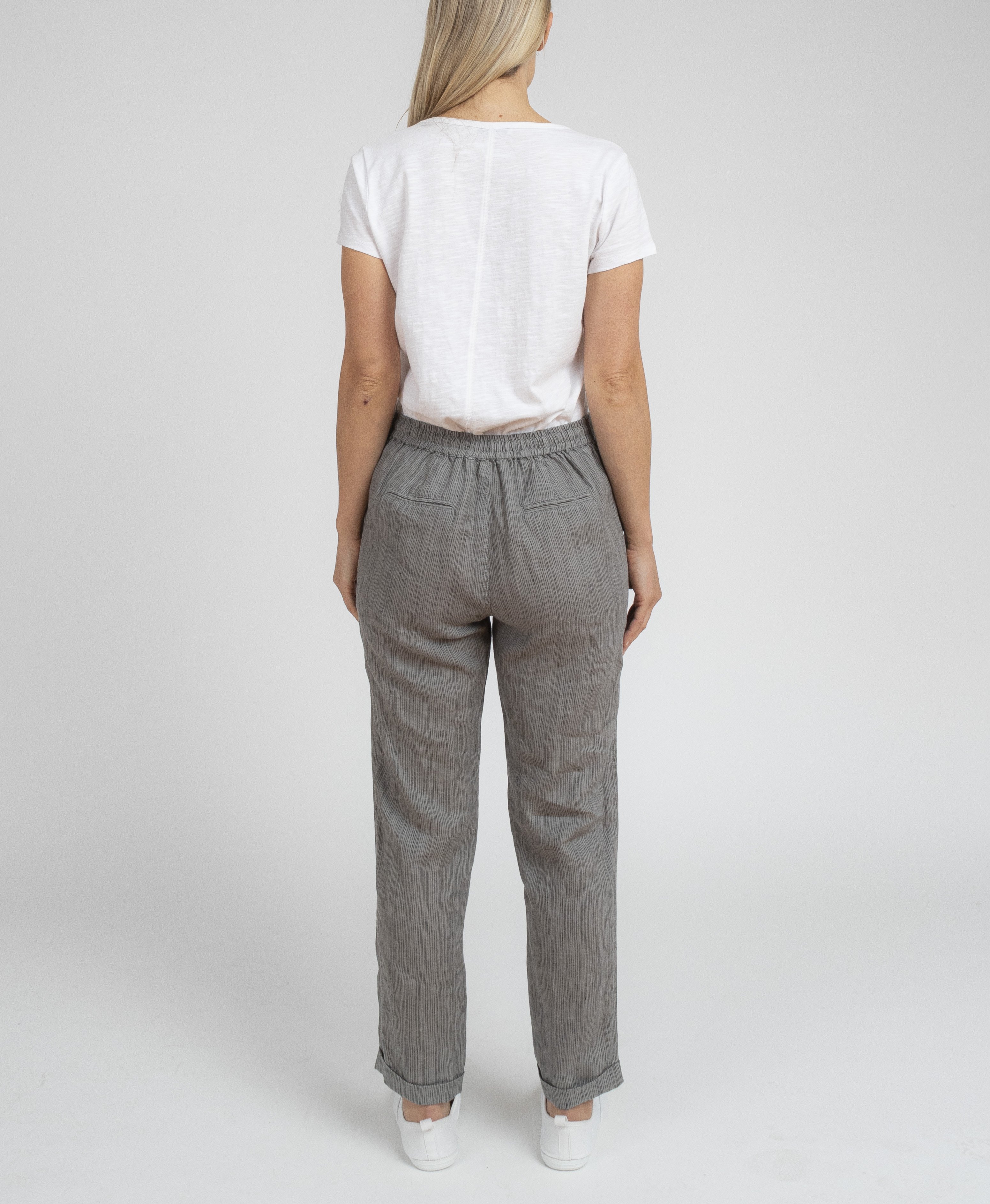 heekpek Cotton Linen Pants for Women Casual Sweatpants Drawstring