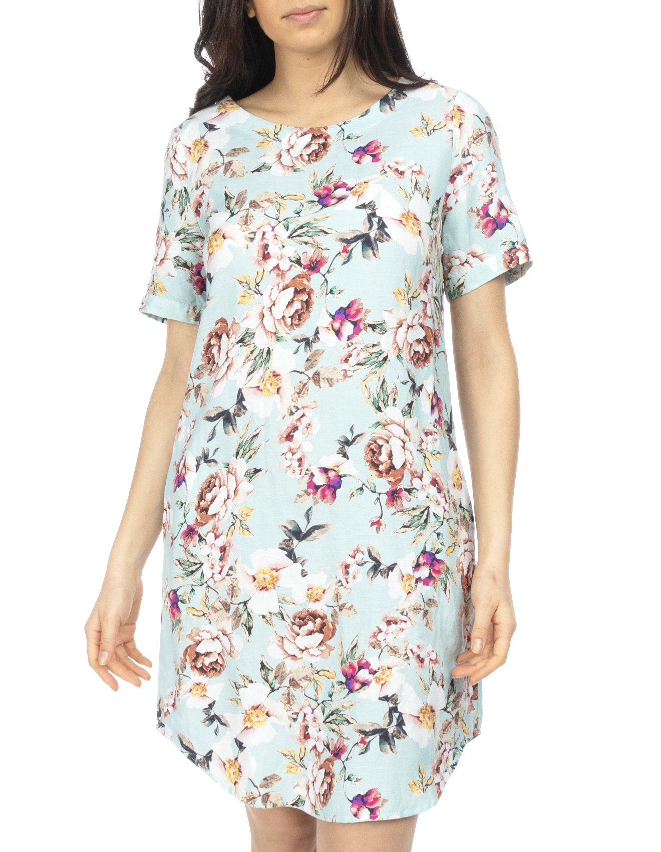 JUMP SHORT SLEEVE ANITIQUE FLORAL SHIFT 