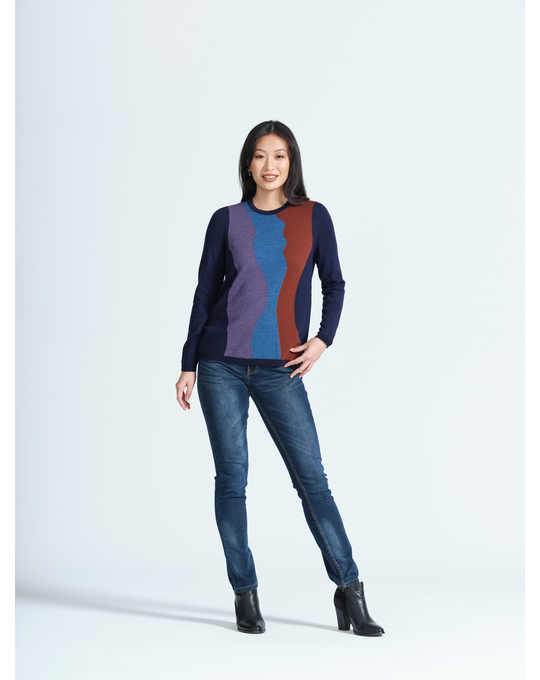 OPTIMUM INTARSIA CREW NECK JUMPER