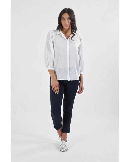 VASSALLI PUFF SLEEVE BUTTON THROUGH SHIRT - Sale : Status Clothing ...