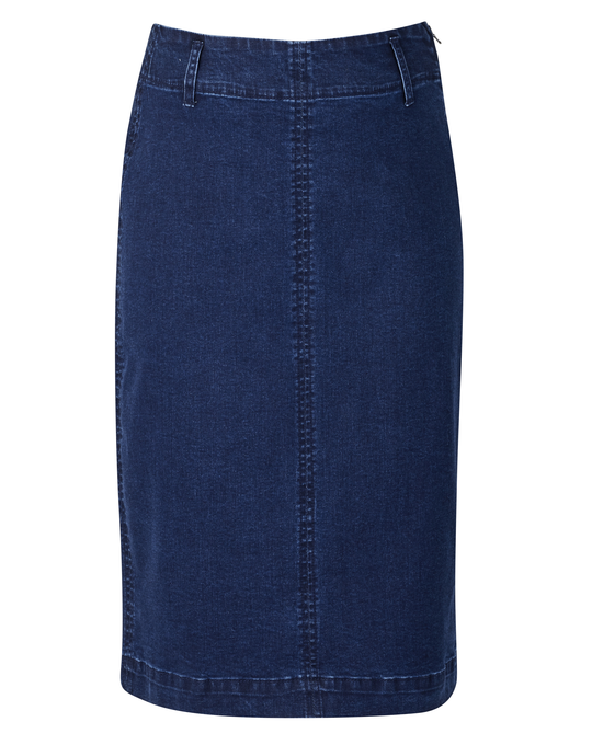 VASSALLI MID LENGTH A-LINE DENIM SKIRT - Skirts : Status Clothing ...