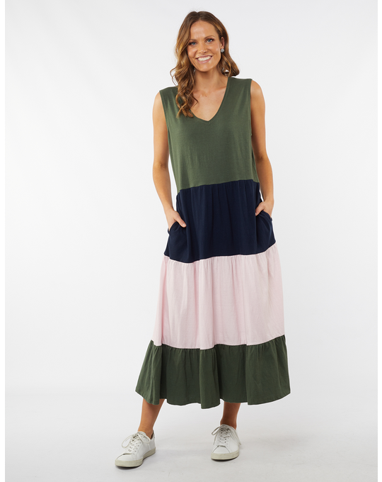 ELM GRADIENT TIERED DRESS - Dresses : Status Clothing - ELM S 21