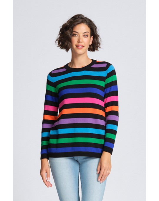 OPTIMUM MULTI STRIPE JUMPER - Knitwear : Status Clothing - OPTIMUM W 22