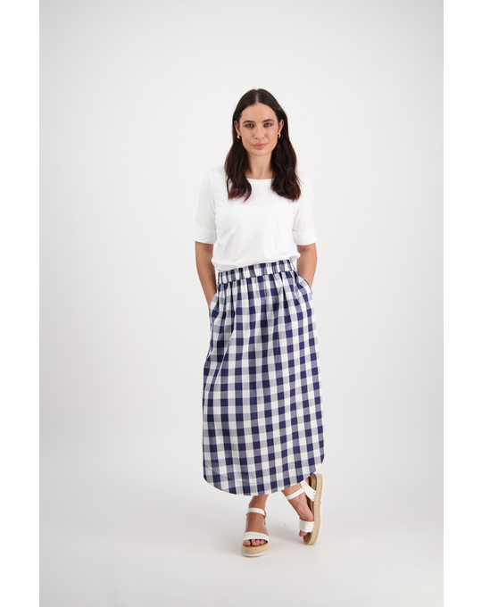 VASSALLI PULL ON MID LENGTH SKIRT WITH POCKETS