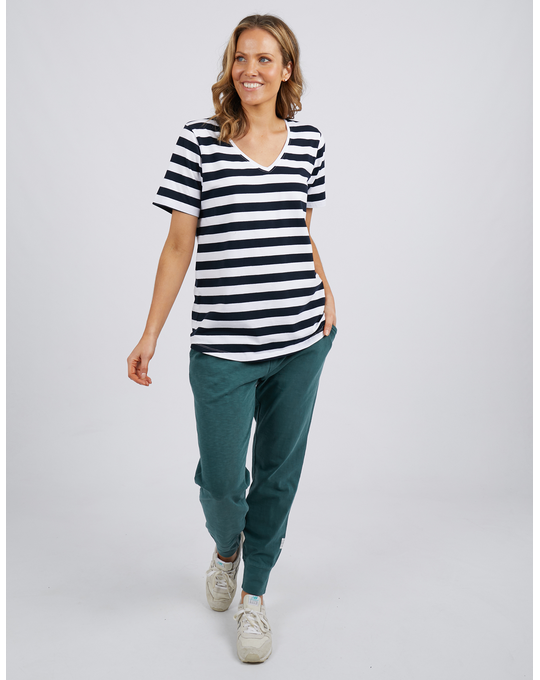 ELM STRIPE VEE S/S TEE