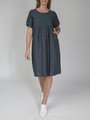 JUMP TAB SLEEVE LINEN DRESS