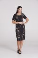 OBI LEAF SHIFT DRESS