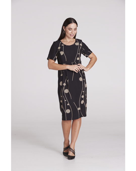 OBI LEAF SHIFT DRESS