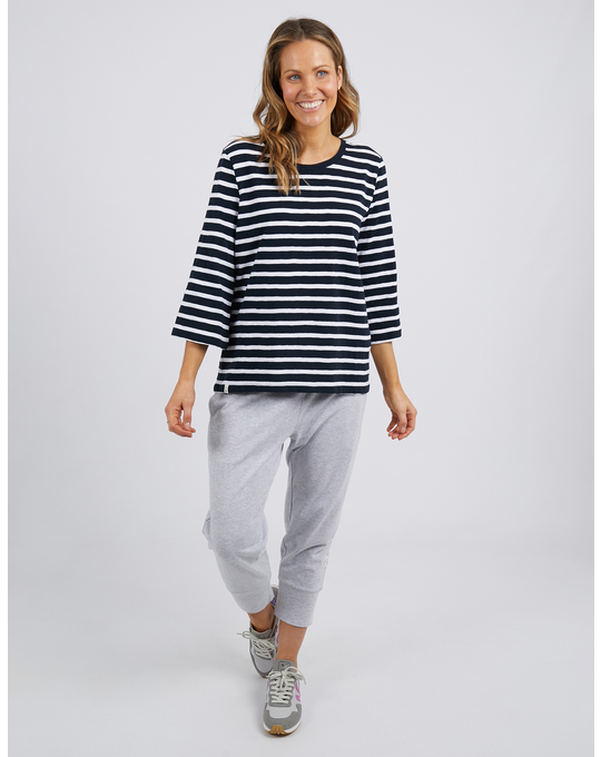 ELM AMELIE STRIPE 3/4 SLEEVE TOP