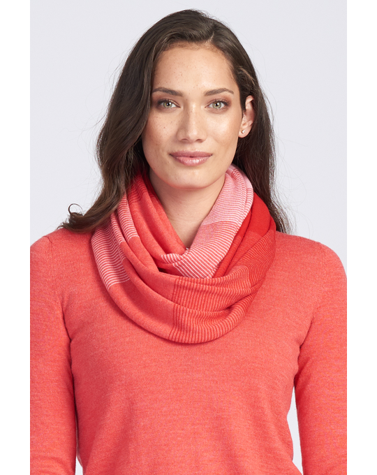 ROYAL MERINO GRADUATED STRIPED INFINITY SCARF