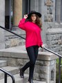 VASSALLI MERINO ROUND NECK DROP SHOULDER TOP