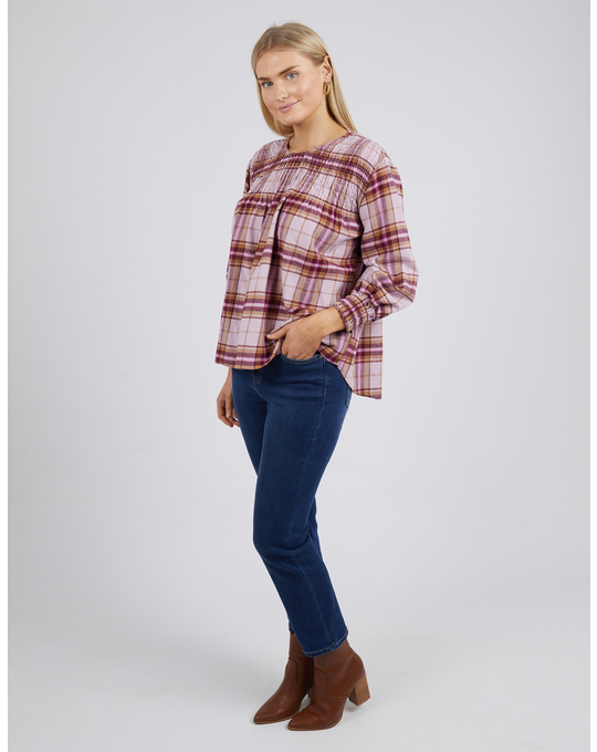 ELM HARRIET CHECK BLOUSE