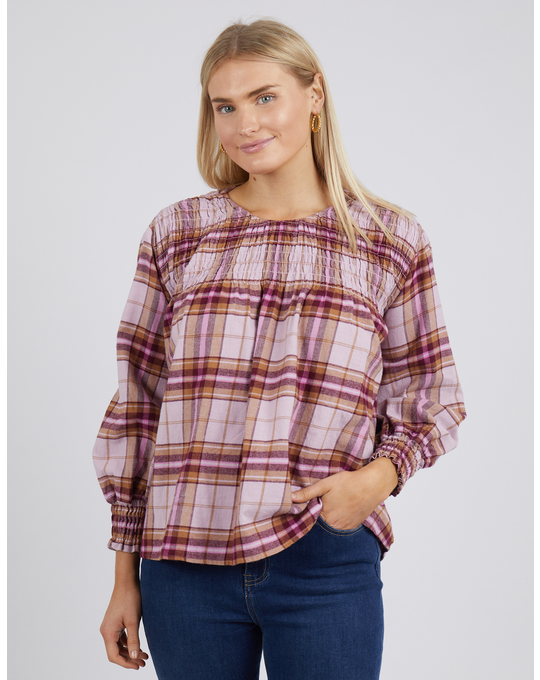 ELM HARRIET CHECK BLOUSE - Tops : Status Clothing - ELM W 23