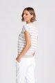 OPTIMUM RANDOM STRIPE CAP SLEEVE TOP