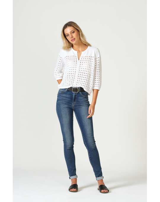 OPTIMUM HOLEY ZIPPED JACKET