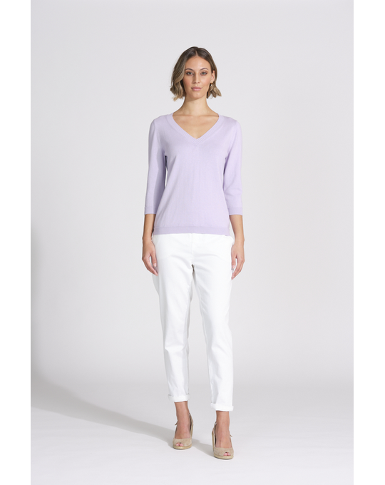 OPTIMUM 3/4 SLEEVE V NECK TOP