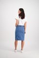 VASSALLI CONTRAST STITCH DENIM SKIRT