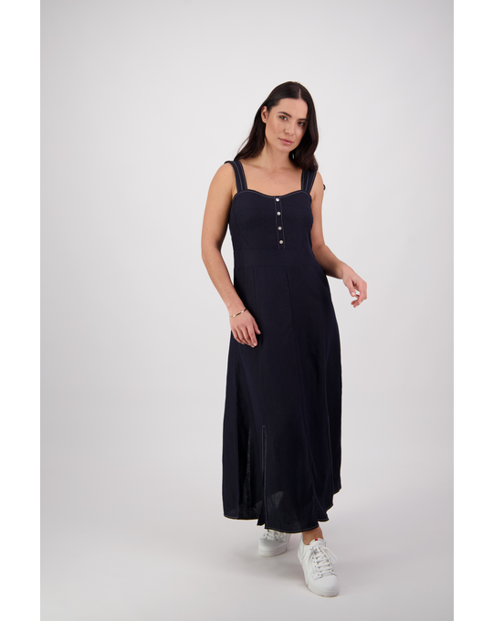 VASSALLI SLEEVELESS DRESS WITH WIDE STRAPS