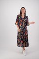 VASSALLI LONG DRESS WITH ELBOW LENGTH SLEEVE