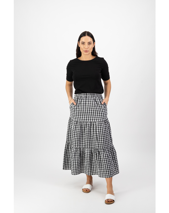 VASSALLI LONG TIERED SKIRT