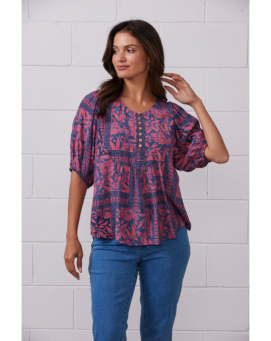 NEWPORT MORROCCO BLOUSE - Tops : Status Clothing - NEWPORT S 23