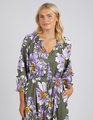 ELM ANTHEIA FLORAL GATHERED DRESS